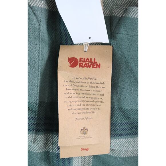 Fjallraven Singi Flannel Overshirt W Size XS Green-Deep Patina 86986 NWT - Picture 5 of 6